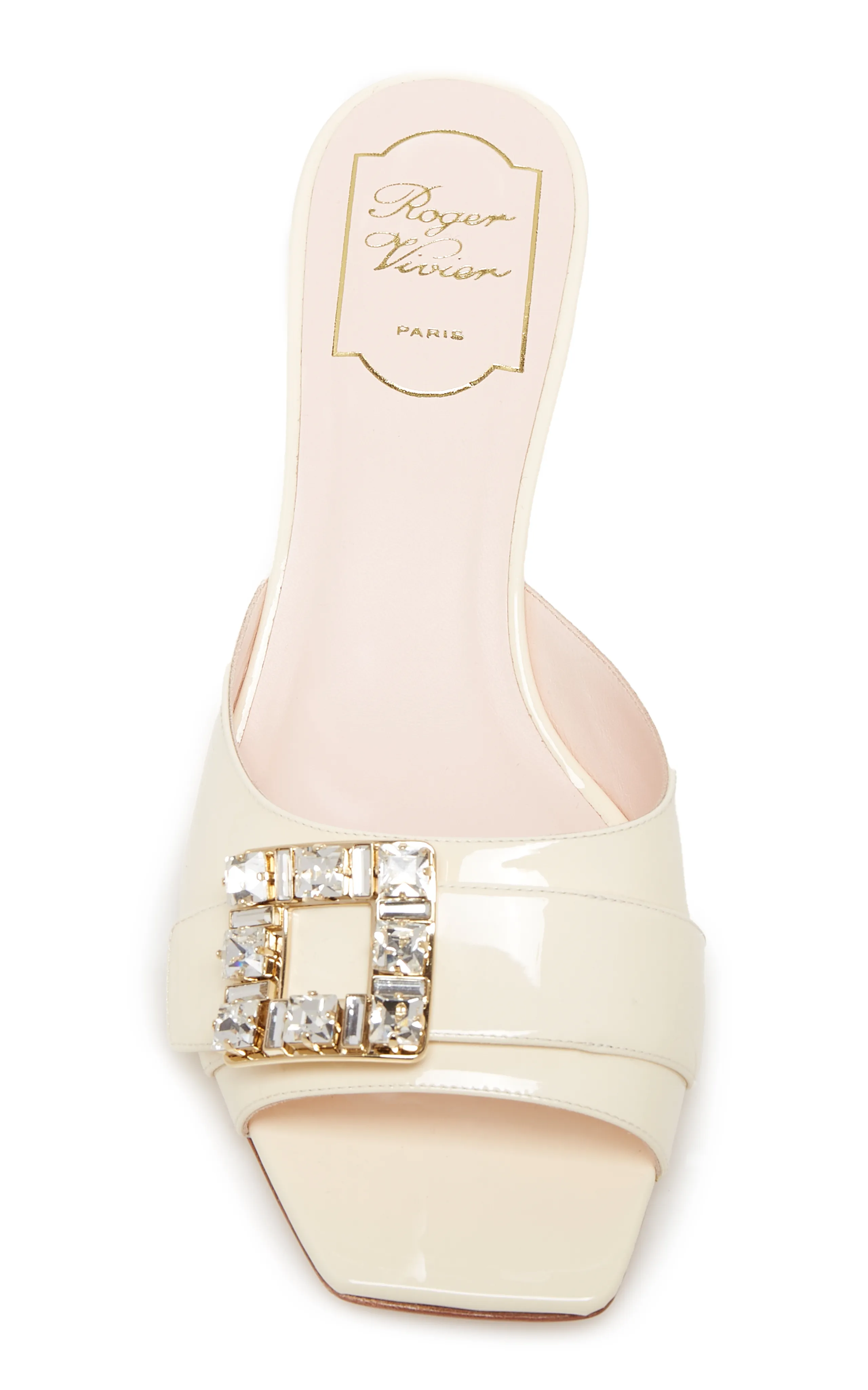 Roger Vivier Bikiviv Buckle-Embellished Patent Leather Mules