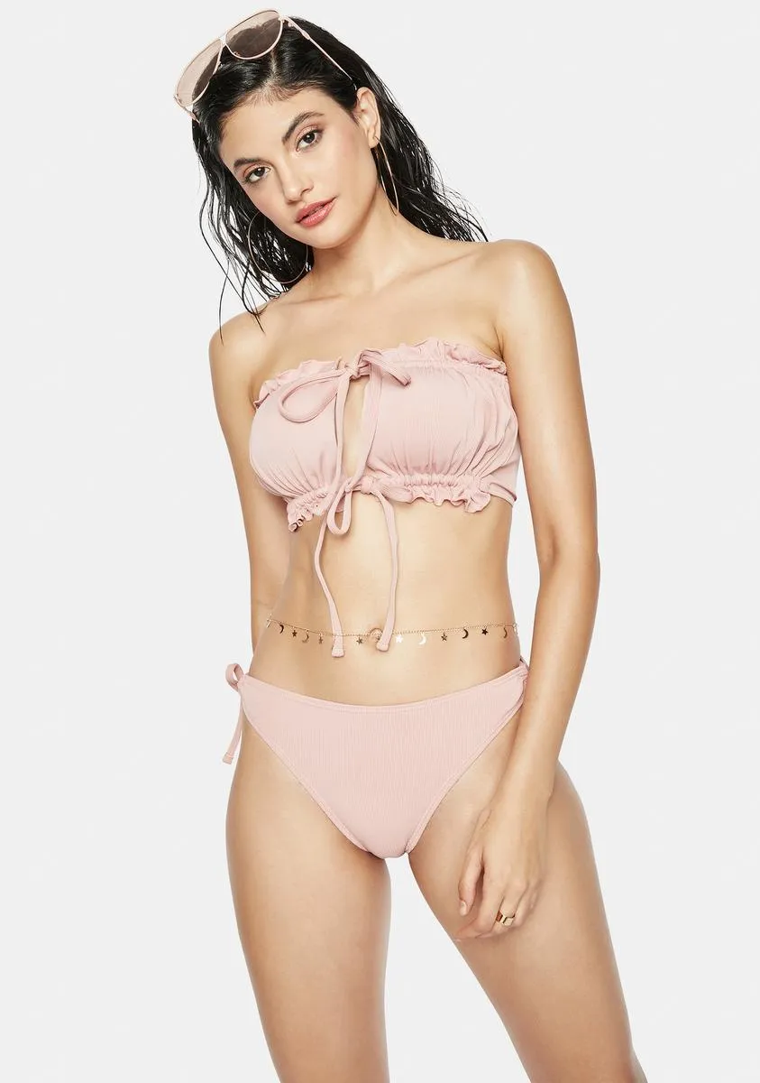 Rose Water Ruched Bikini Set-