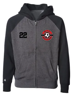 RVC SOCCER Youth Raglan Zip Hoodie