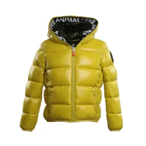 Save The Duck Yellow And Black Jacket For Children And Teen