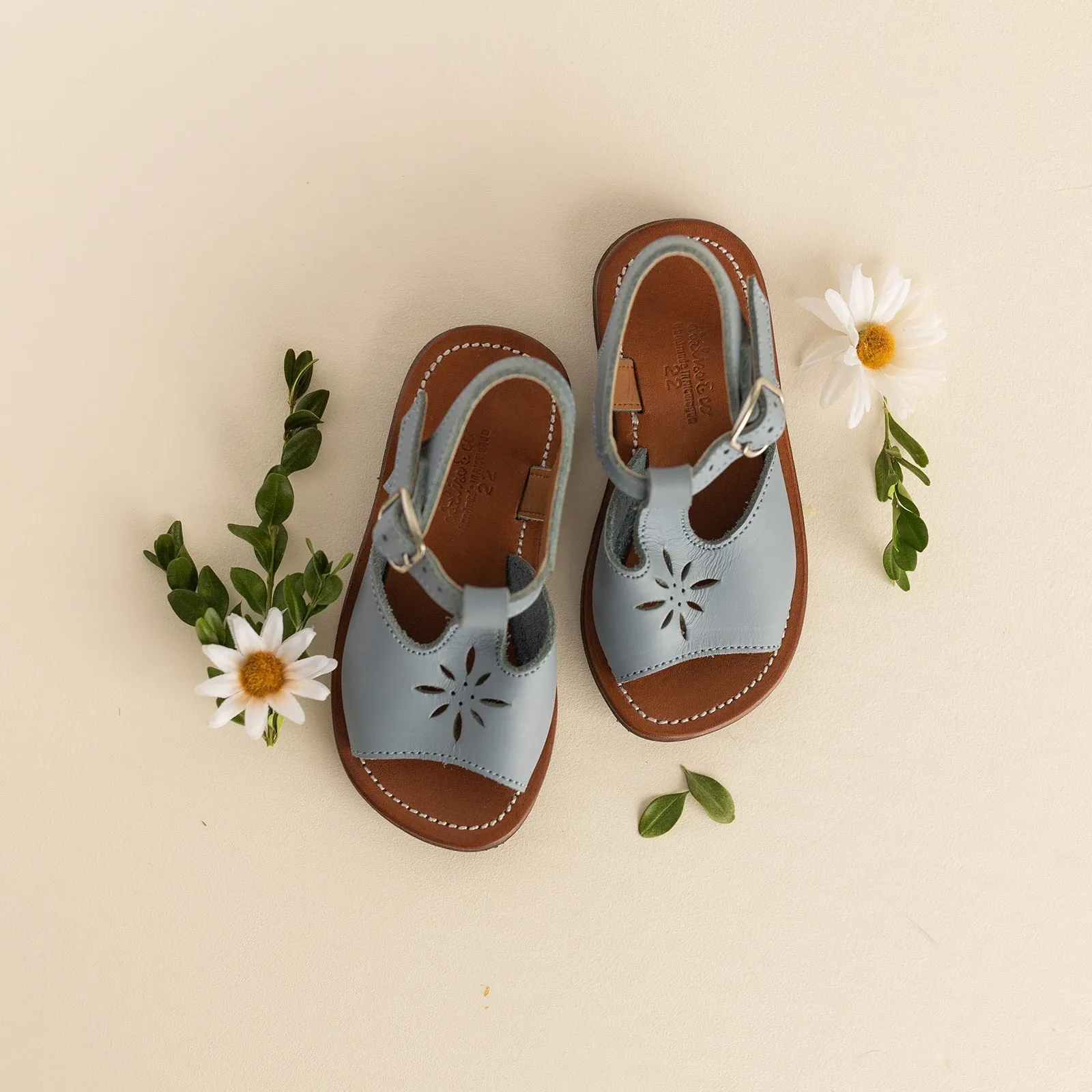 SECONDS French Blue Estrella {Children's Leather Sandals}