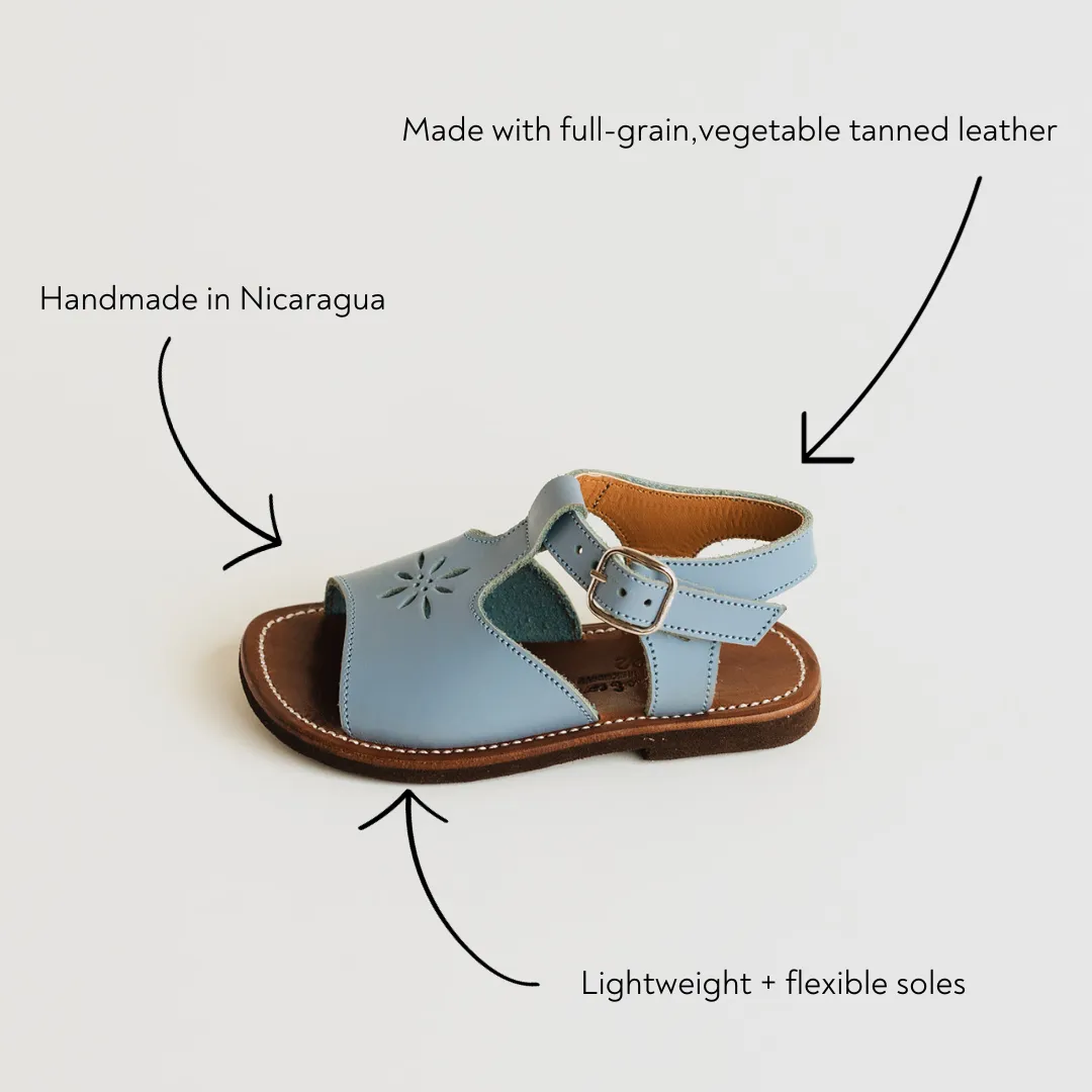 SECONDS French Blue Estrella {Children's Leather Sandals}