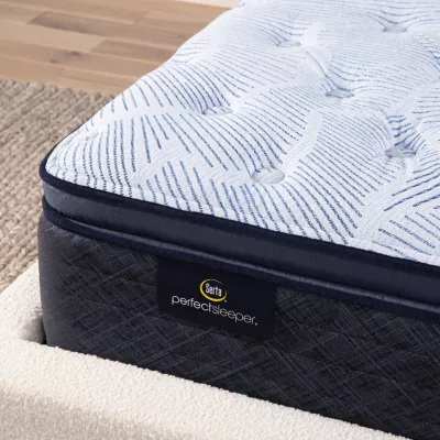 Serta Perfect Sleeper Blue Lagoon Nights 14" Plush PillowTop Mattress + Box Spring