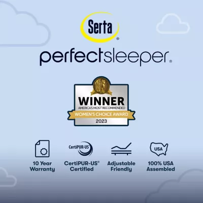 Serta Perfect Sleeper Dazzling Night 12" Hybrid Medium - Mattress + Box Spring