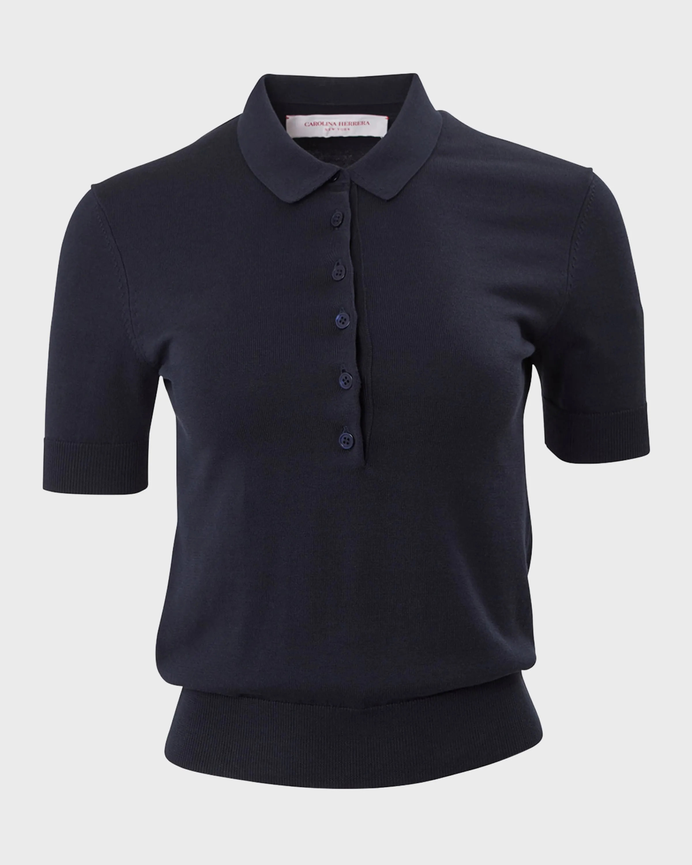 Short-Sleeve Knit Polo Shirt