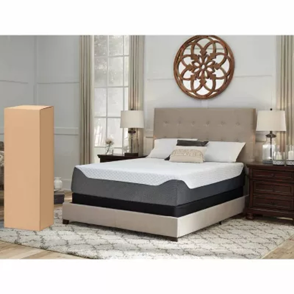 Signature Design by Ashley Chime Elite 14" Plush Memory Foam Mattress a Box