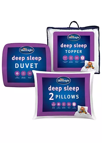 Silentnight Deep Sleep Bundle - 13.5 Tog Duvet, Pair of Pillows & Mattress Topper | Kaleidoscope