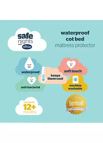 Silentnight Safe Nights Anti Allergy Waterproof Cot Bed Mattress Protector | Kaleidoscope