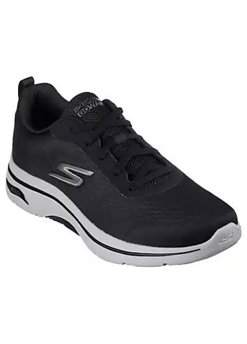 Skechers Mens Black & Charcoal Go Walk Arch Fit 2.0 Trainers | Grattan