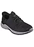 Skechers Mens Black Hands Free Slip-Ins Relaxed Fit Garner Newick Trainers