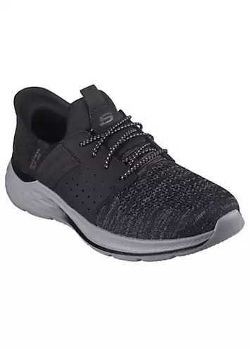 Skechers Mens Black Hands Free Slip-Ins Relaxed Fit Garner Newick Trainers