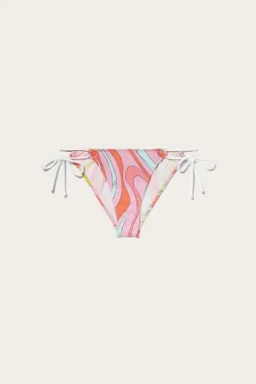 Slip bikini con stampa Marmo