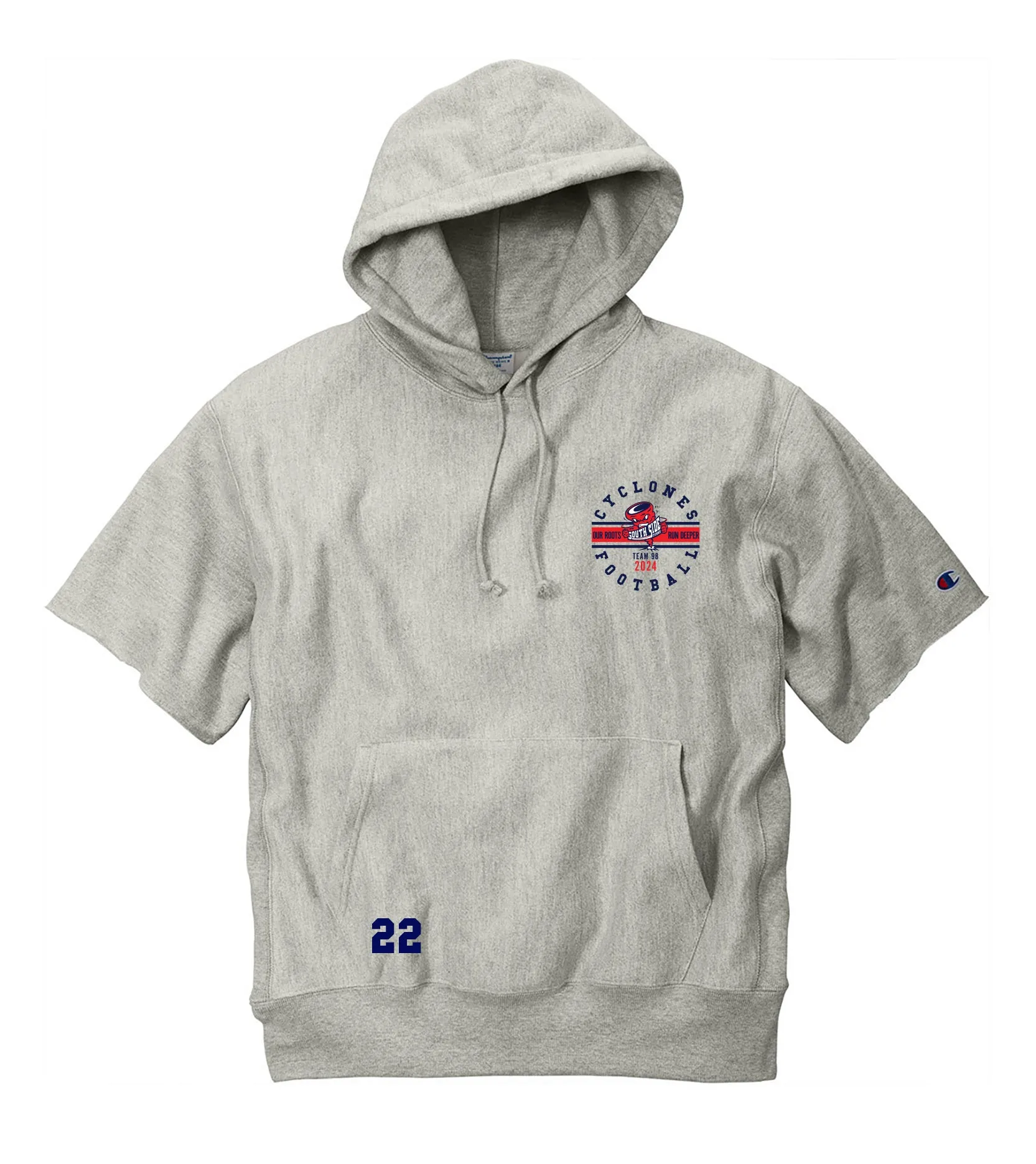 South Side High School Football Champion Short Sleeve Hoodie