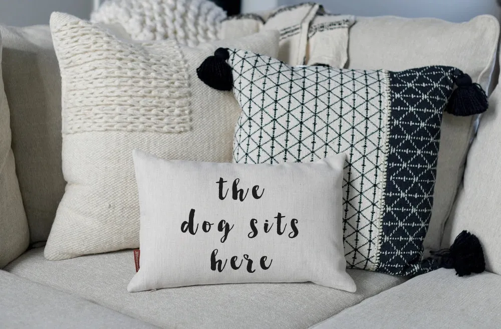 SP | The Dog Sits Here - Lumbar Pillow