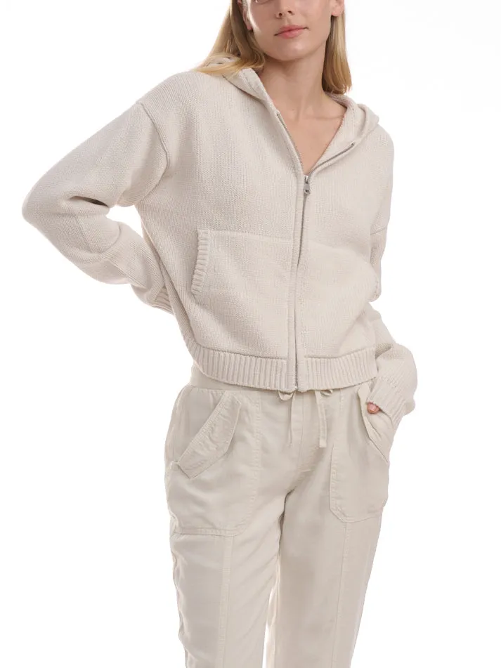 Splendid Vero Zip Up Sweater Hoodie