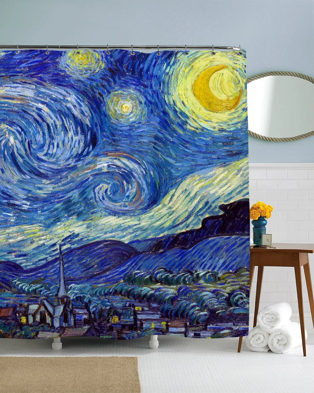 Starry Night Shower Curtain