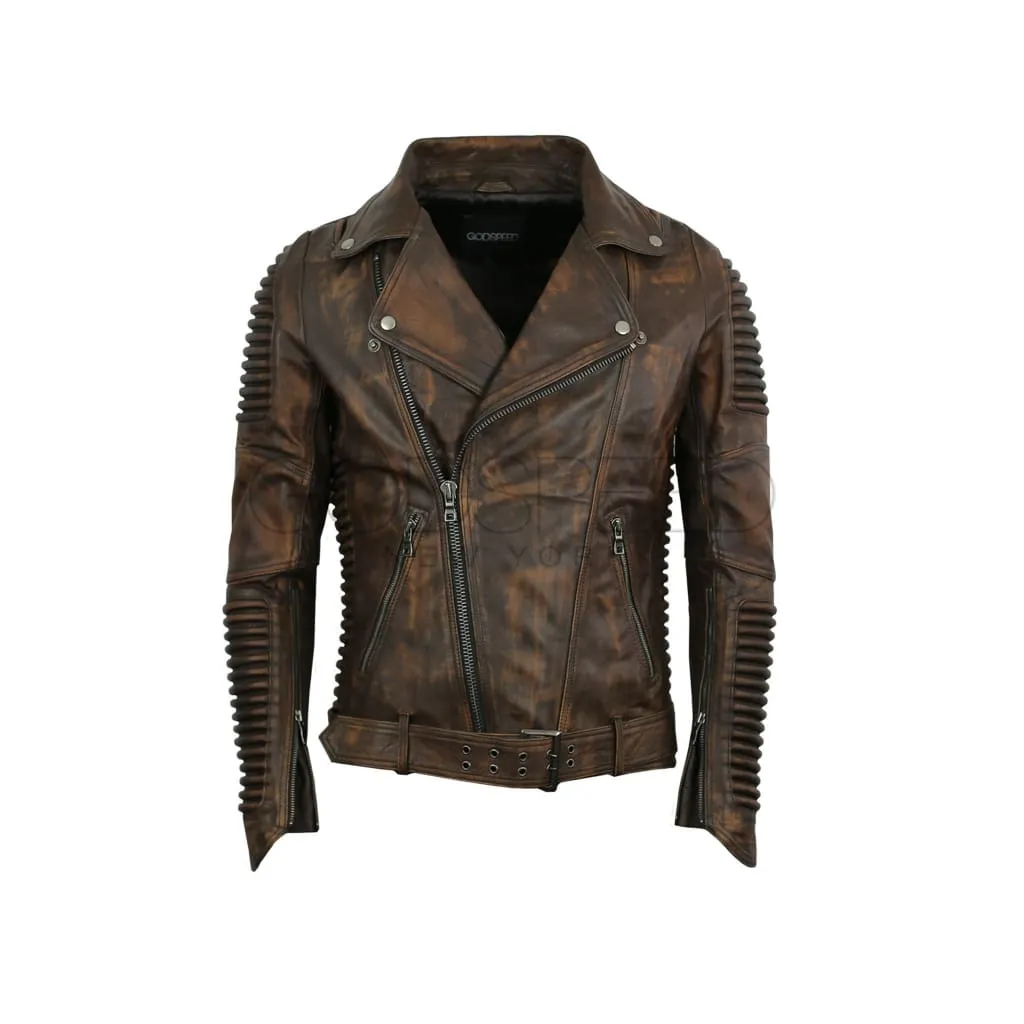 Stealth Moto Jacket ( Vintage Brown )