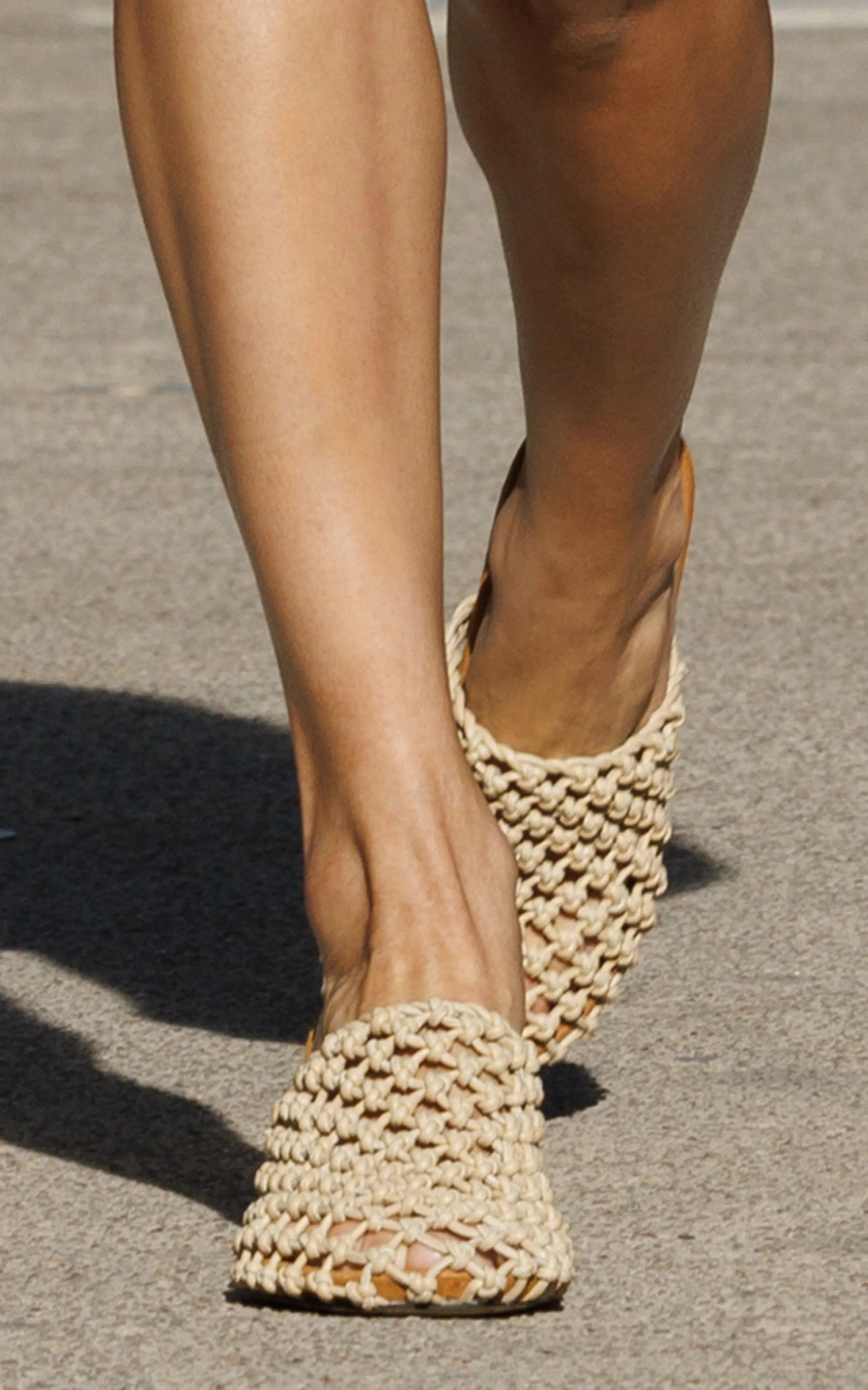 Stella McCartney Crocheted Vegan Leather Mules