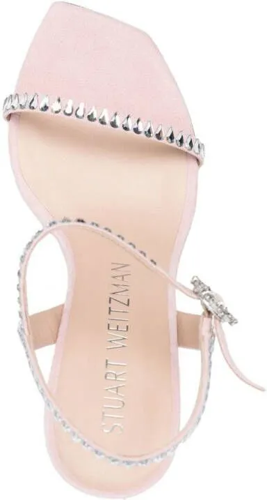 Stuart Weitzman 105mm crystal-embellished sandals Pink