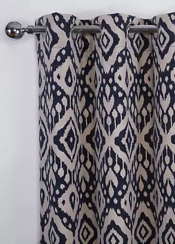 Sundour Marrakech Pair of Lined Eyelet Printed Curtains | Kaleidoscope