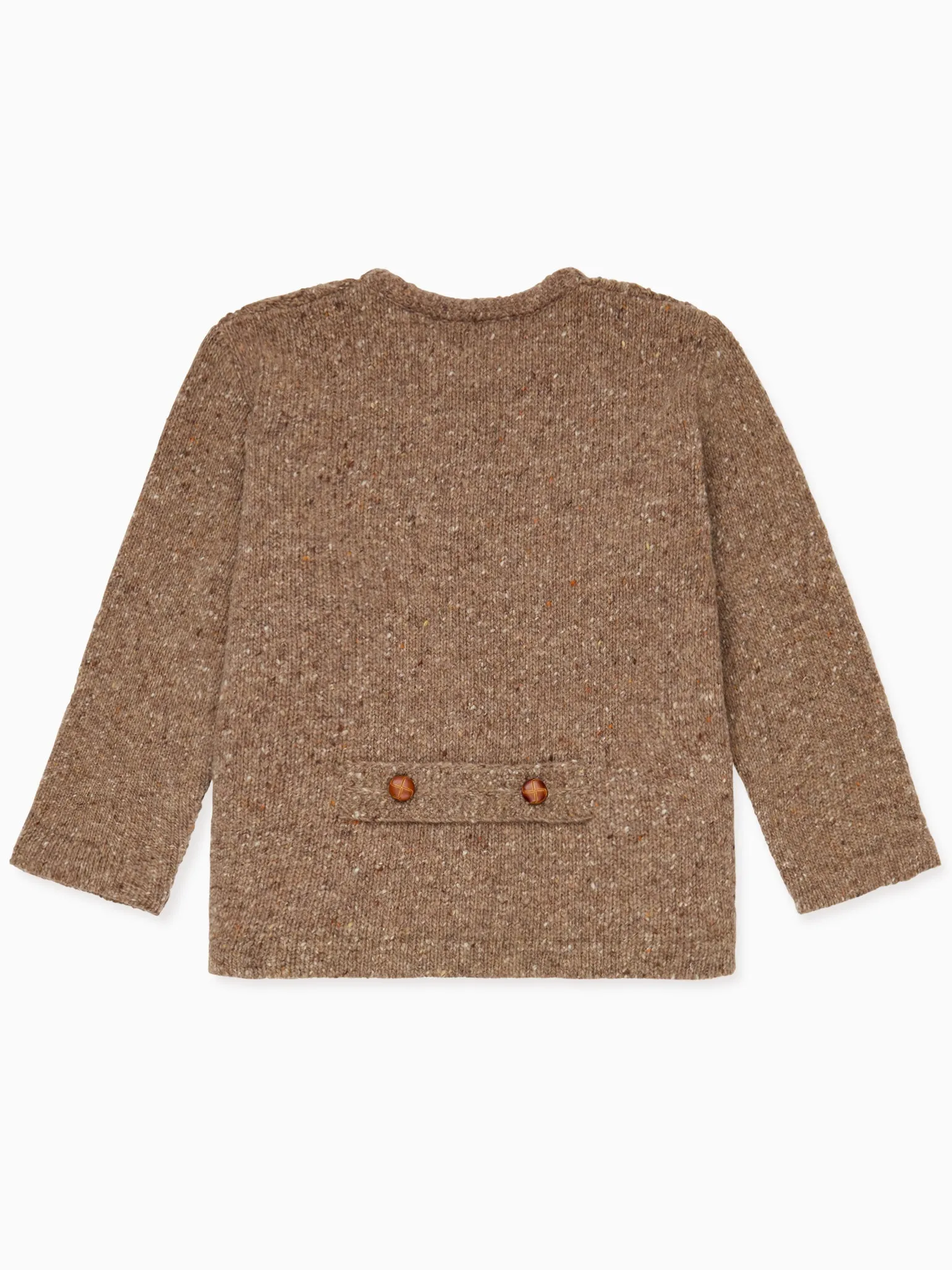 Taupe Zas Merino Boy Cardigan