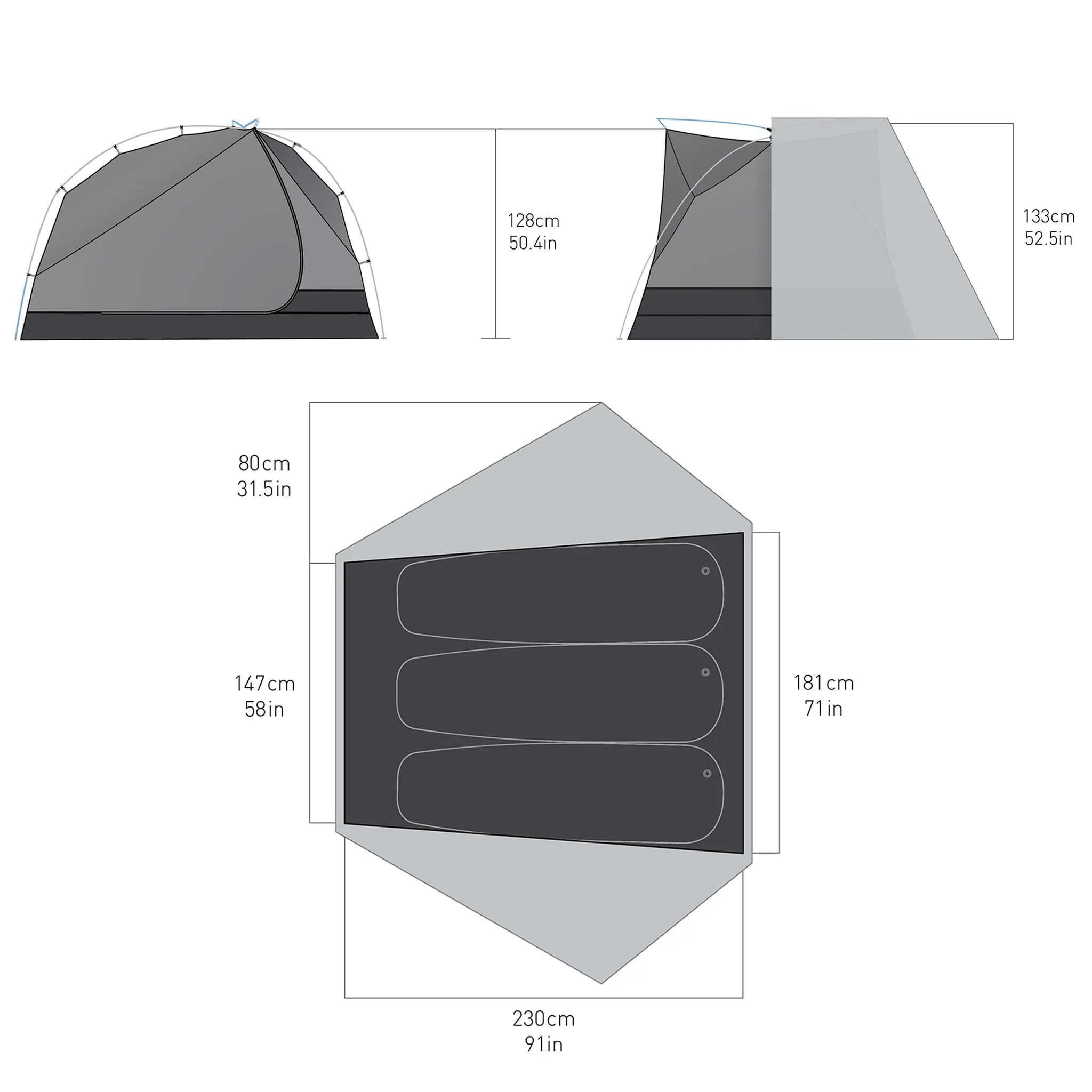 Telos Freestanding Ultralight Tent