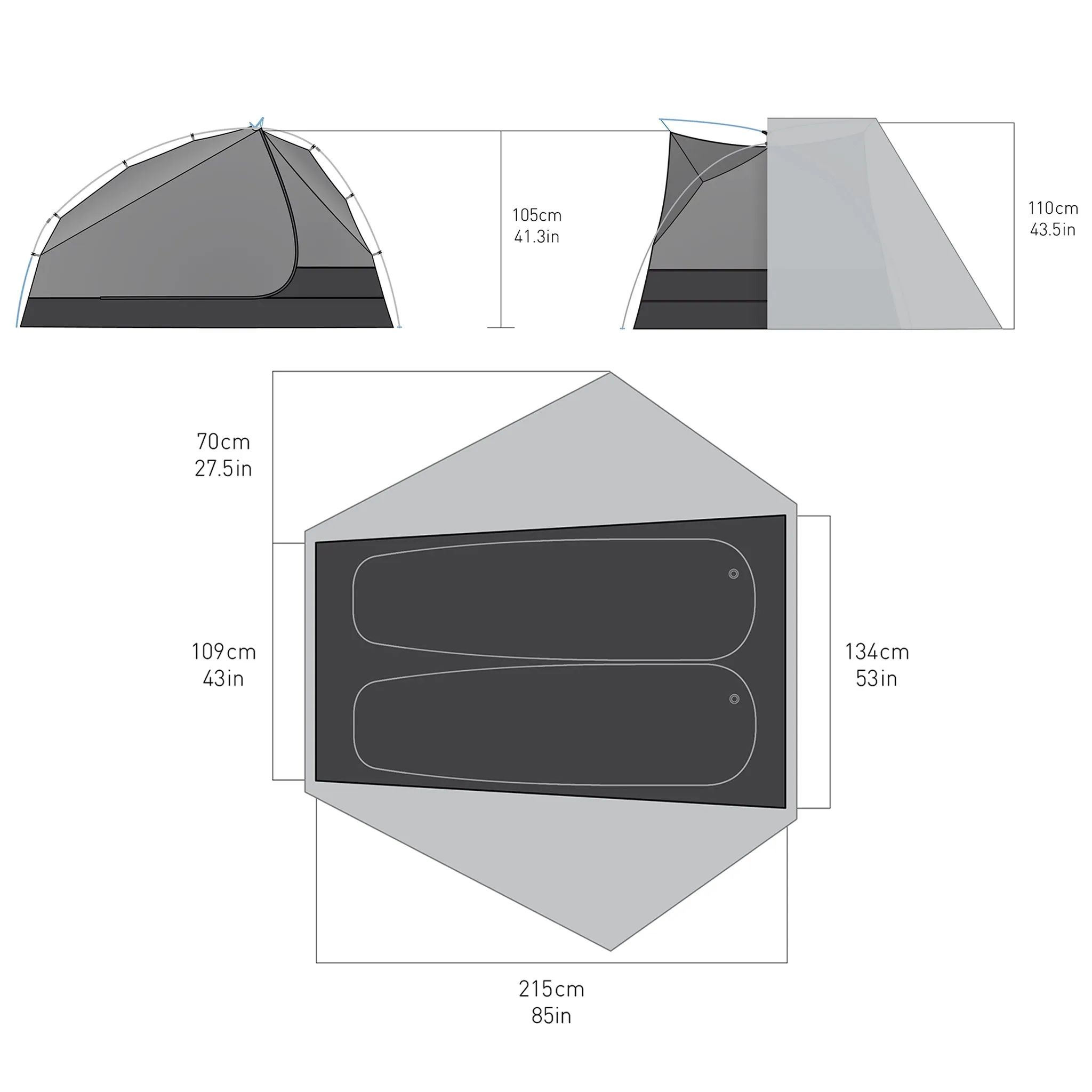 Telos Freestanding Ultralight Tent