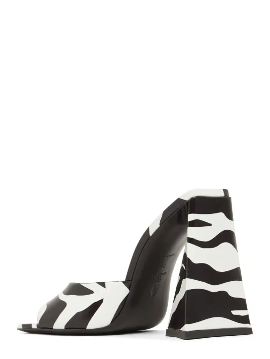 The Attico   115mm Devon zebra print leather mules 