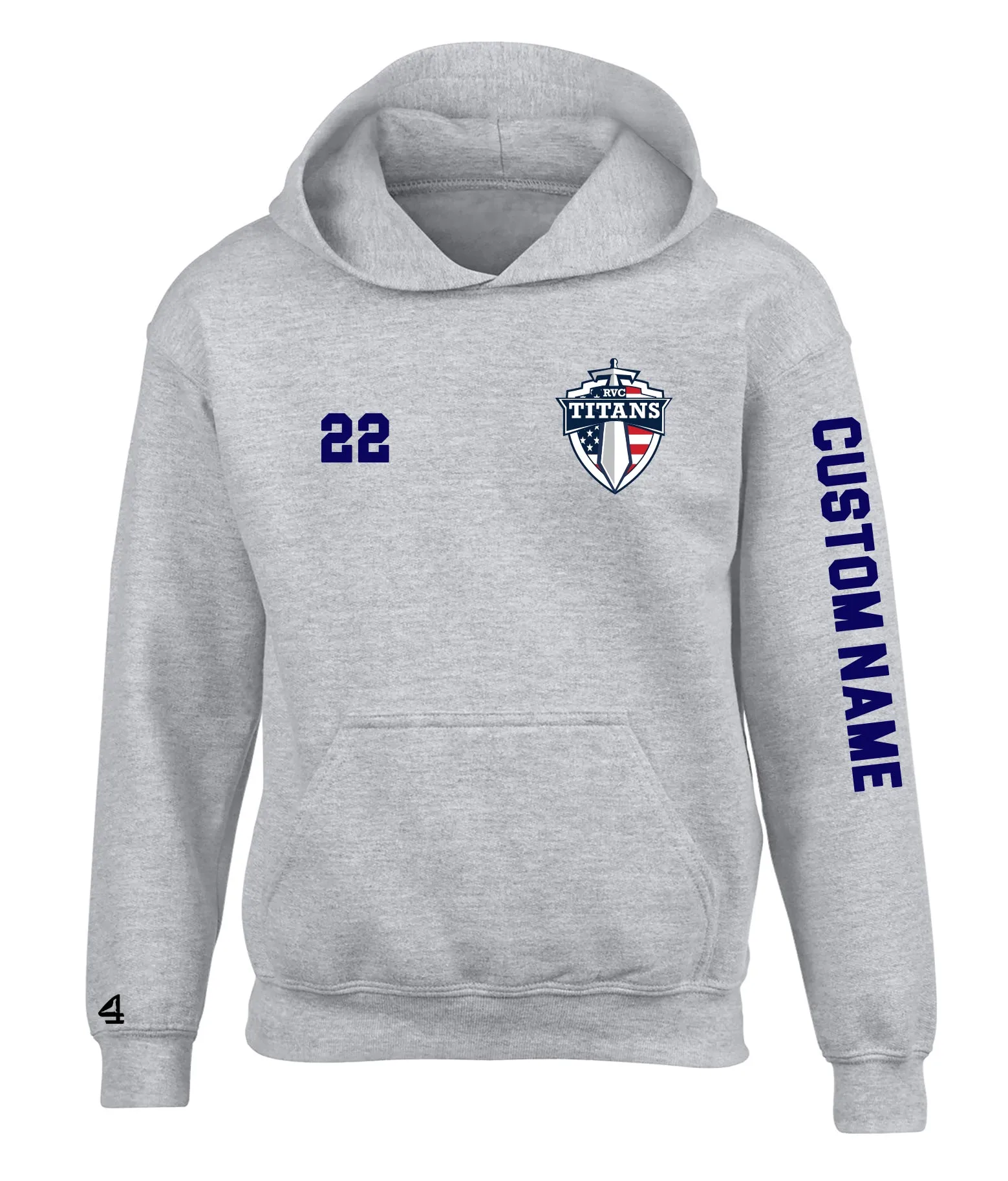 Titans Football Flag Hoodie Design Youth & Adult Size