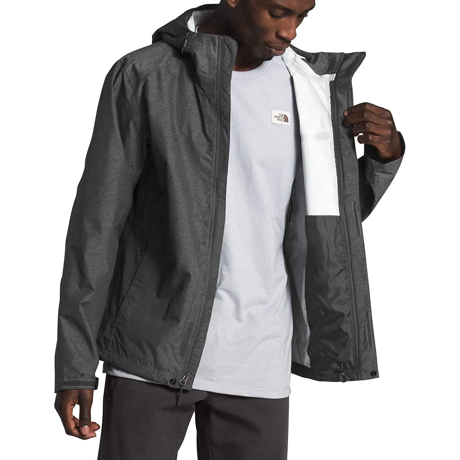 TNF Dark Grey Heather/TNF Dark Grey Heather/TNF Black The North Face Men's Venture 2 Jacket