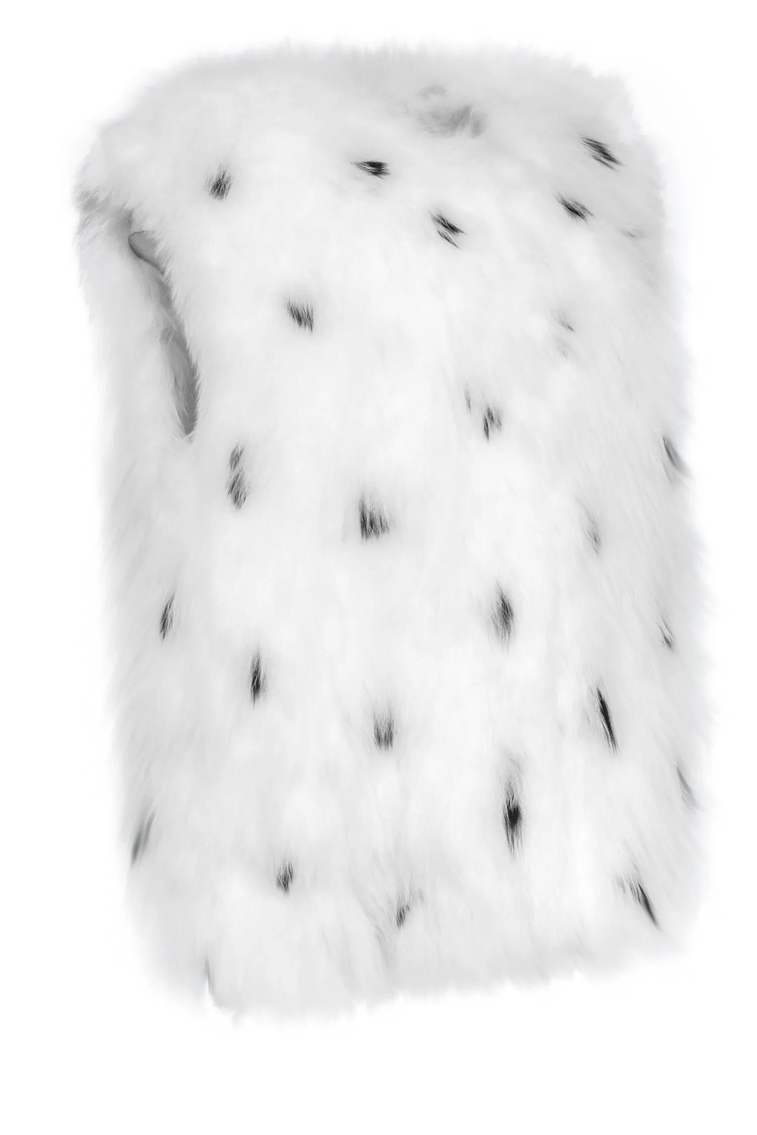 Tory Burch - White & Black Spotted Fox Fur Vest Sz XL