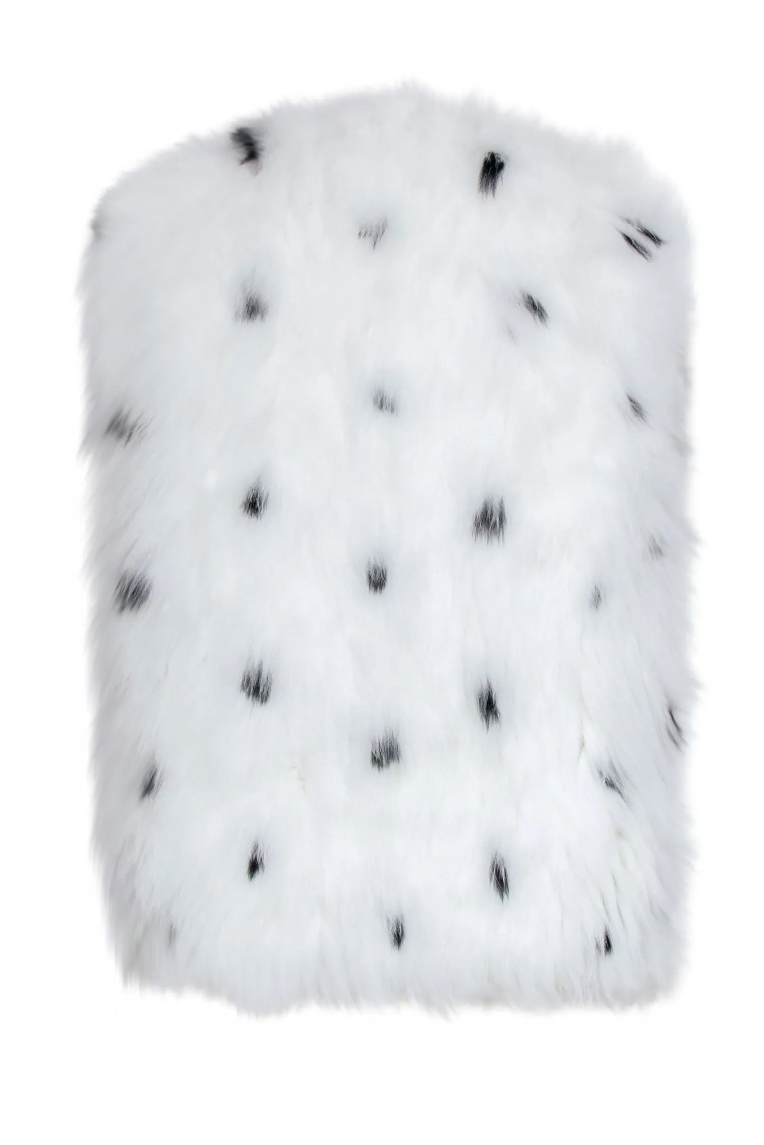 Tory Burch - White & Black Spotted Fox Fur Vest Sz XL