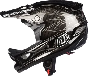 Troy Lee Designs D3 Carbon Full Face Helmet - Pinstripe II Black