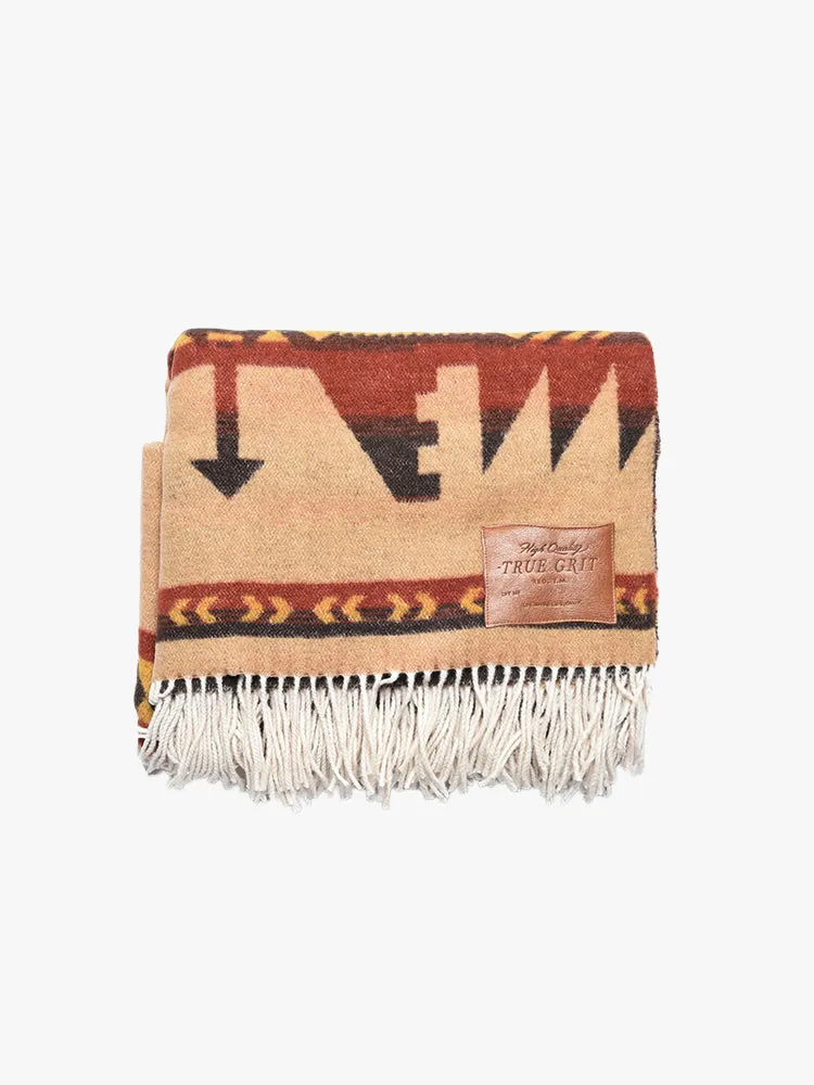     TRUE GRIT  Tribal Fringes Blanket    