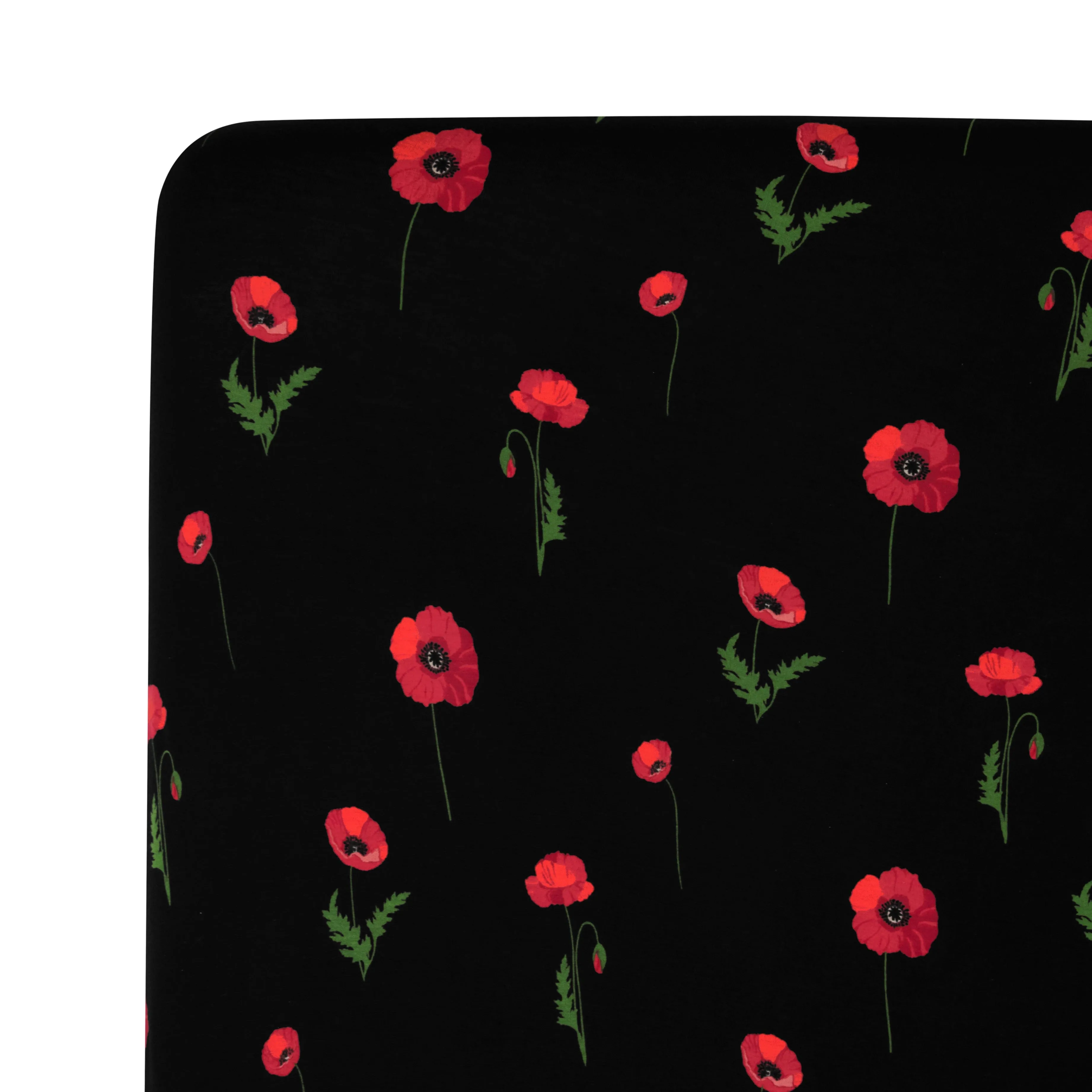 Twin Sheet in Midnight Poppies