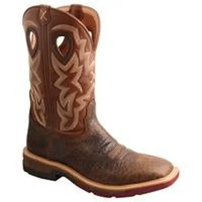 Twisted X Western Work Boot Smokey Chocolate/Spice