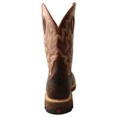 Twisted X Western Work Boot Smokey Chocolate/Spice