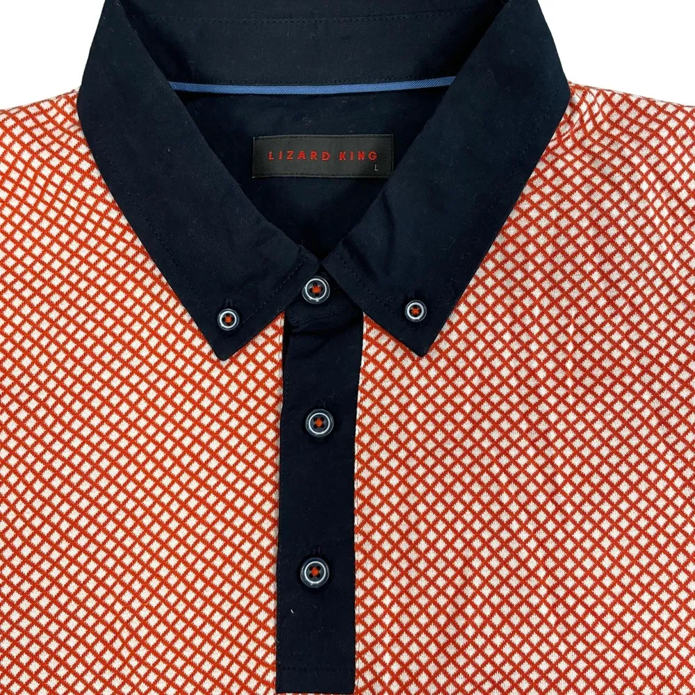 Two Colour Diamond Jacquard Polo