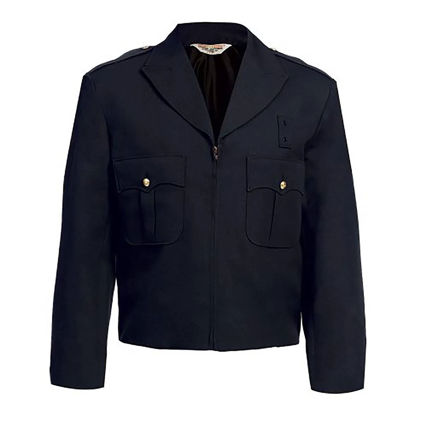 United Uniform Zippered Front Ike Jacket Wool with Elastic