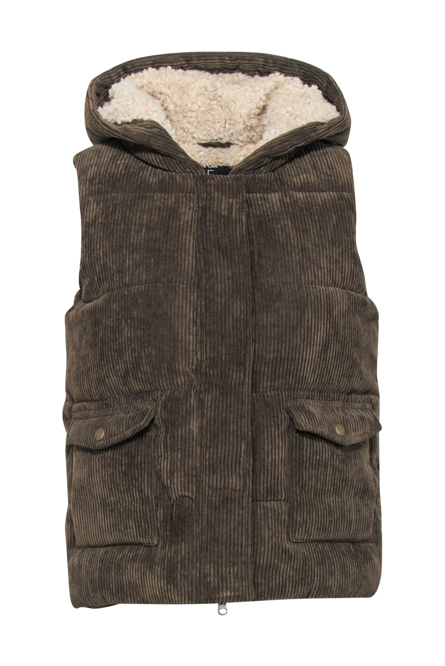 Unreal Fur - Olive Green Corduroy Vest Sz M