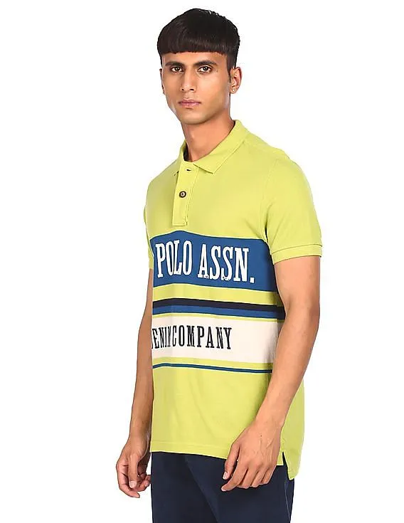 U.S. Polo Assn. Denim Co. Brand Print Pique Polo Shirt