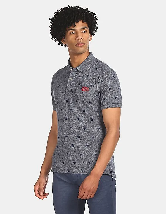 U.S. Polo Assn. Denim Co. Regular Fit Star Print Polo Shirt