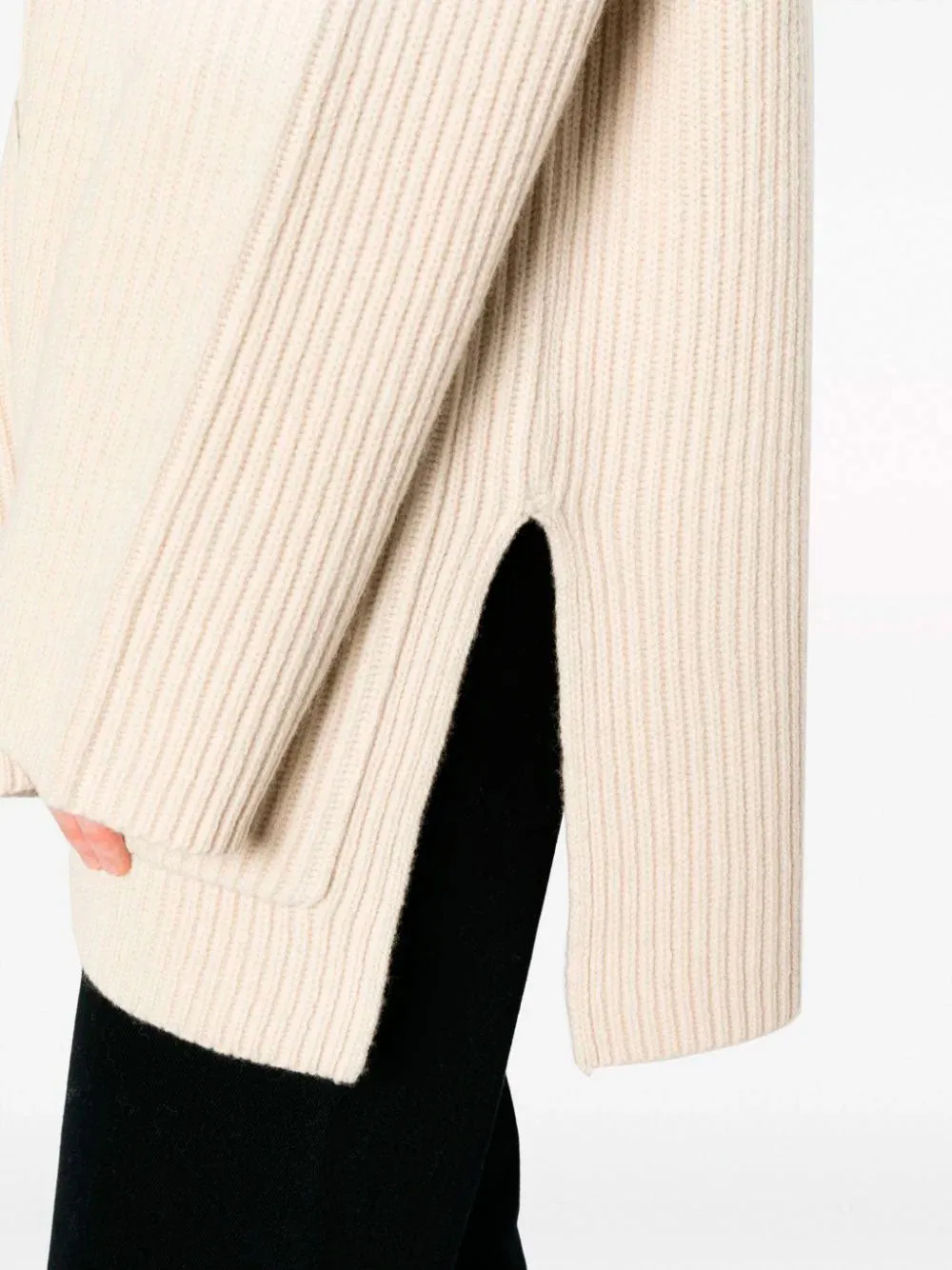 V-neck wool cardigan