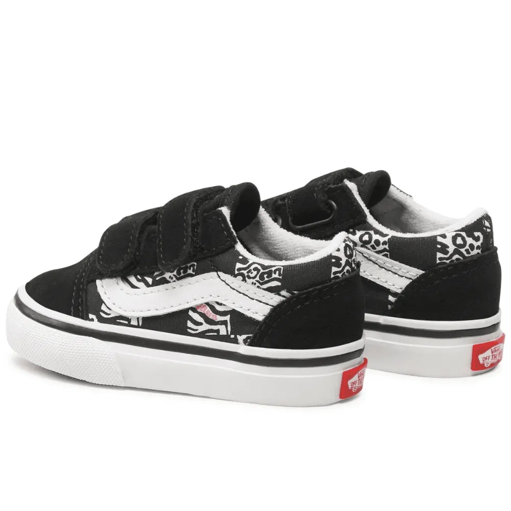 Vans Infant Old Skool Black Zebra Leopard Trainers