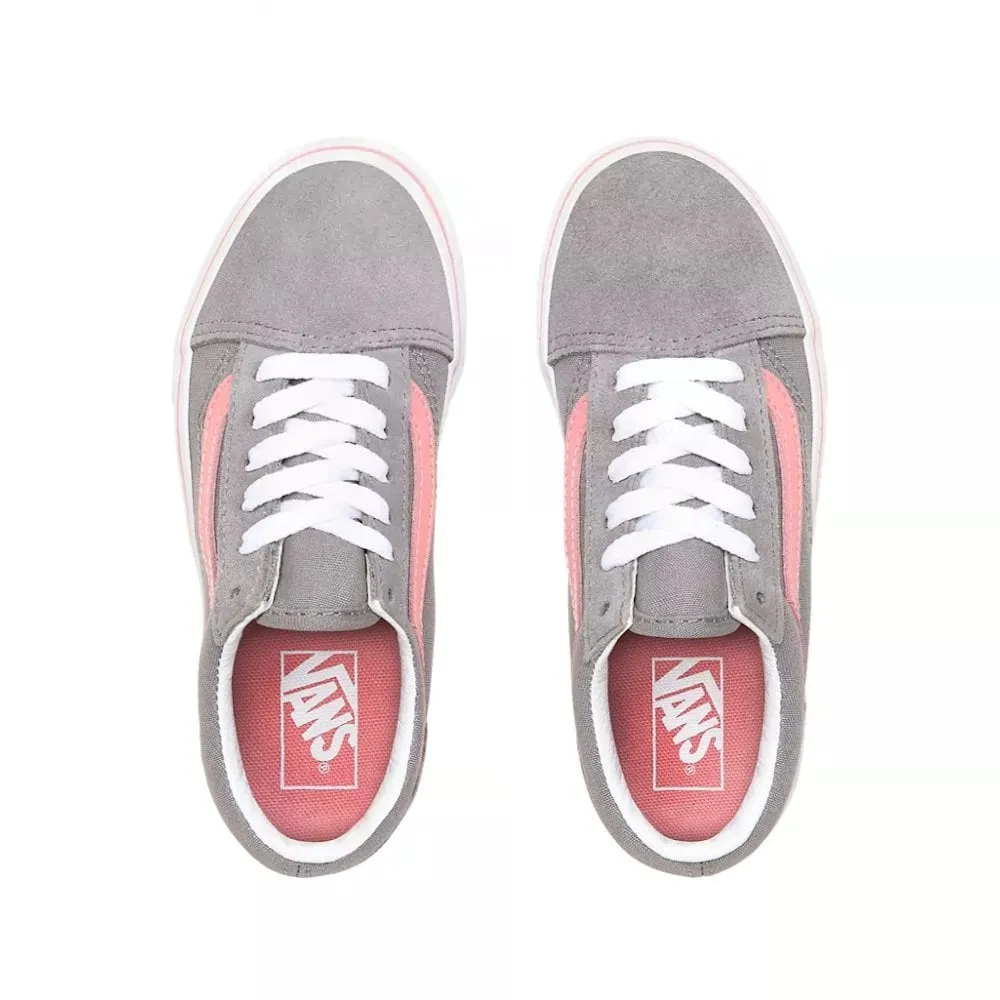 Vans Kids Pop Old Skool Frost Grey Pink Icing Sneakers