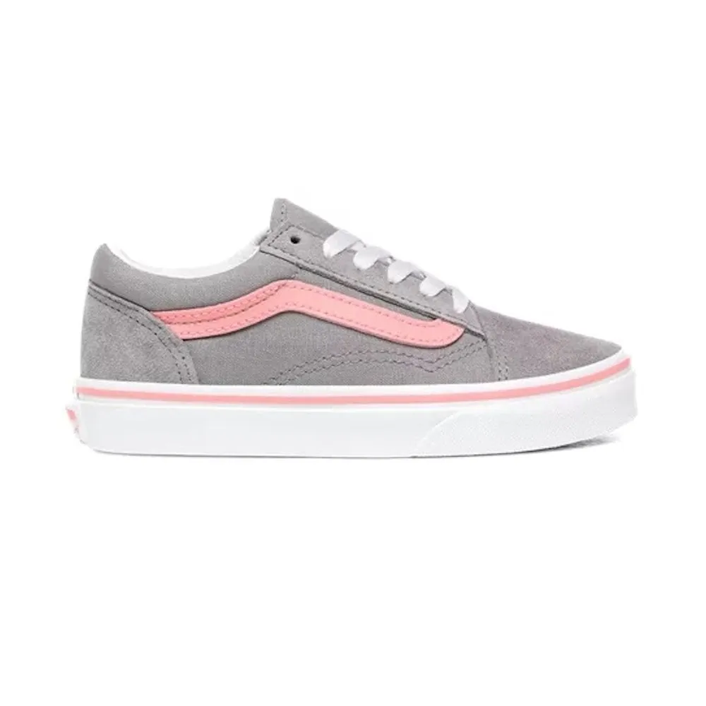 Vans Kids Pop Old Skool Frost Grey Pink Icing Sneakers