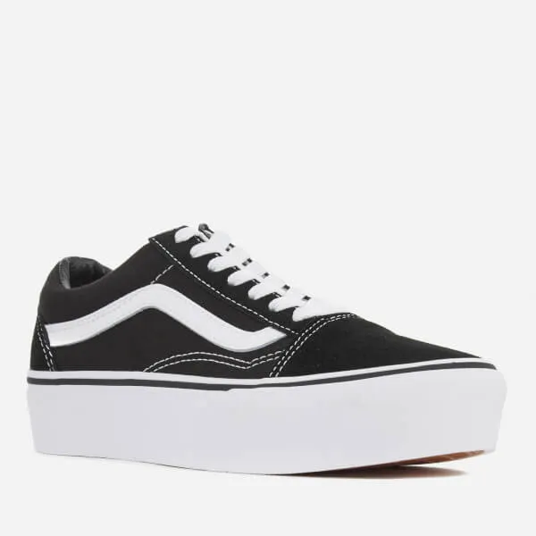 Vans Women's Old Skool Platform Trainers - Black/White