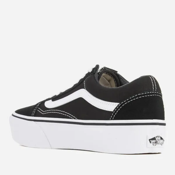 Vans Women's Old Skool Platform Trainers - Black/White