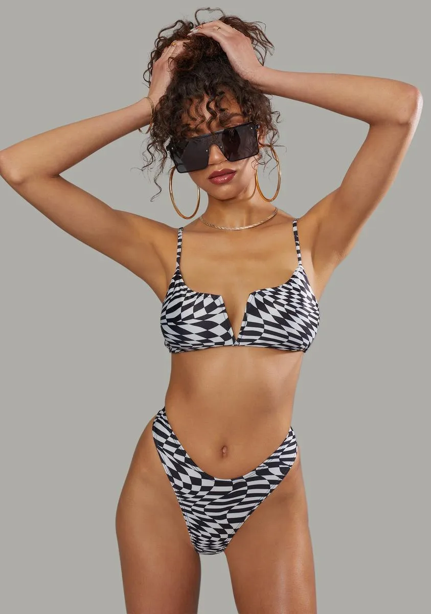 Warped Realm Checkered Bikini Set-