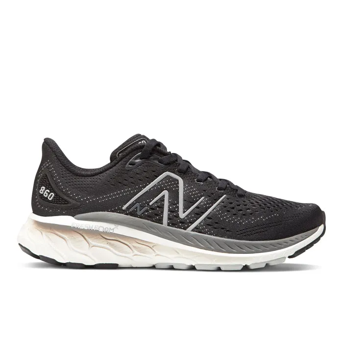 Womens New Balance Fresh Foam 860 V13 in Black/White/Castlerock